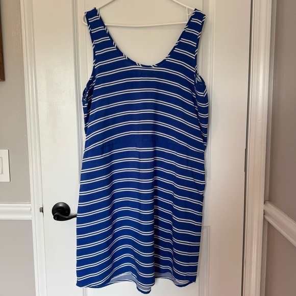 Gap Women’s Blue and White Striped Sleeveless XL Dress - Picture 2 of 6
